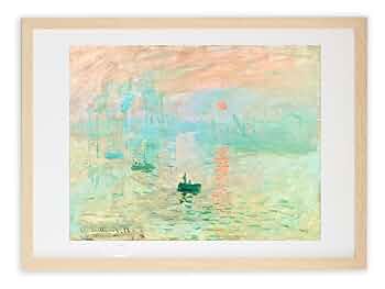 美品　印象派　クロードモネ クロード・モネ 「睡蓮」 複製画 キャンバスにジクレー 額付き